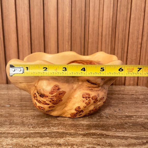 Rare Bird's Eye Aspen Burl Bowl And Coasters Hand Made In Yukon Canada, Marked - Picture 17 of 17